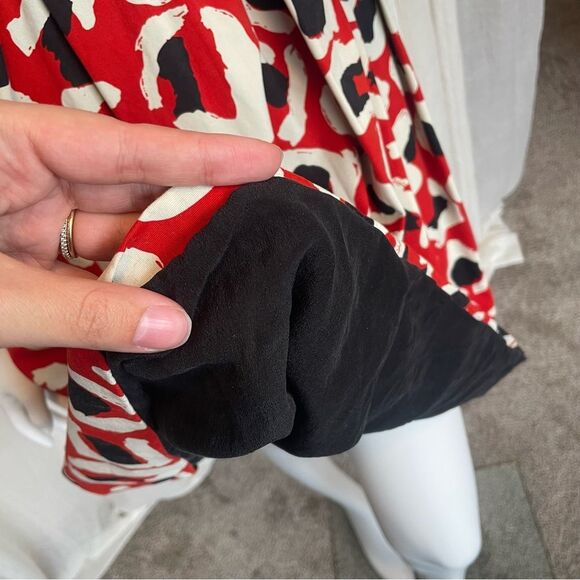 GUCCI- Pre-Fall 2014 Red and Black Leopard Print A Line Dress Size 40 - Picture 10 of 13